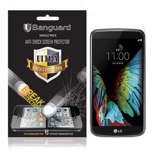 LG K10 뱅가드 AnTI-Shock 강화 방탄필름 싱글팩/LG F670 충격흡수 액정보호필름