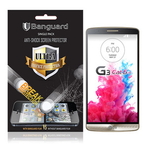 LG G3/G3 cat.6 뱅가드 AnTI-Shock 강화 방탄필름 싱글팩/지3 충격흡수 액정보호필름