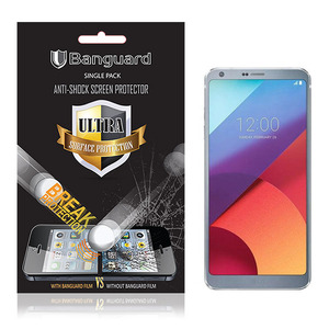 LG G6 뱅가드 AnTI-Shock 강화 방탄필름 싱글팩/LGM-G600 충격흡수 액정보호필름